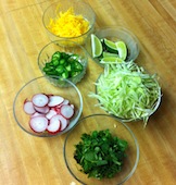 Pozole toppings